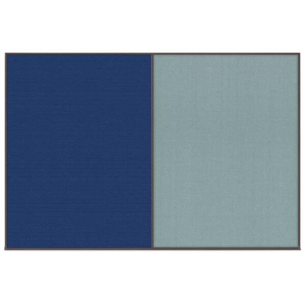 Enclosed Corkboard, 1 Door, 72"x48", 4" Fra, UV3405-BRONZE-MEDGRY